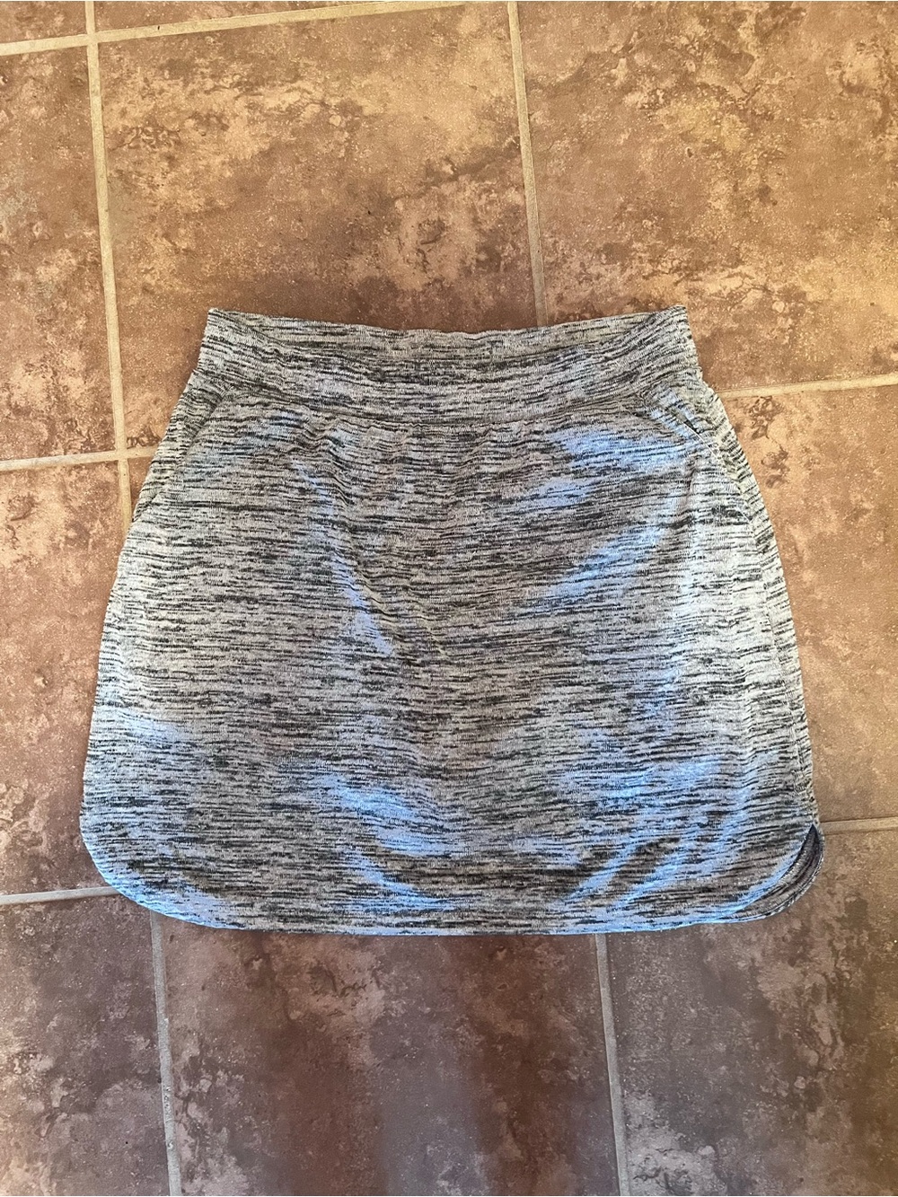 Heather Gray Mini Skort with Pockets- Women
